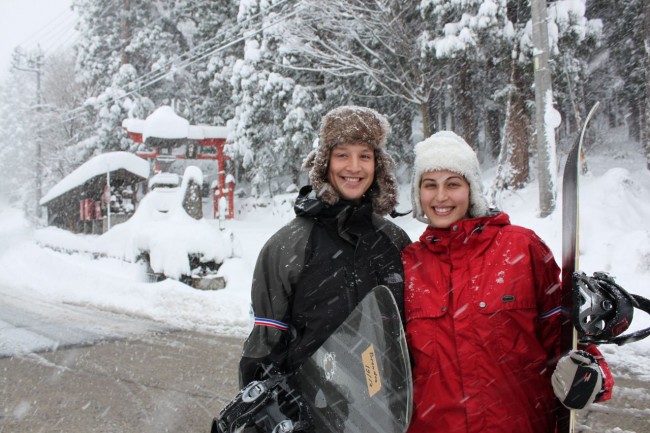 Brendan and Sonia loving the conditions