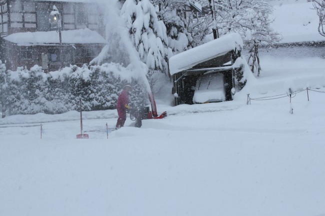 Snow blowers out early
