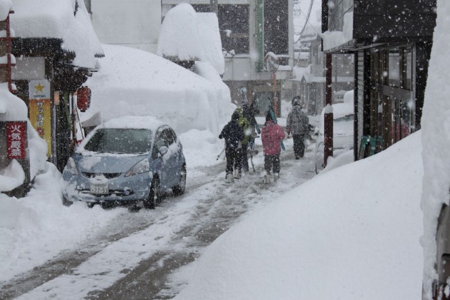 February in Nozawa Onsen heading out 40cm fresh