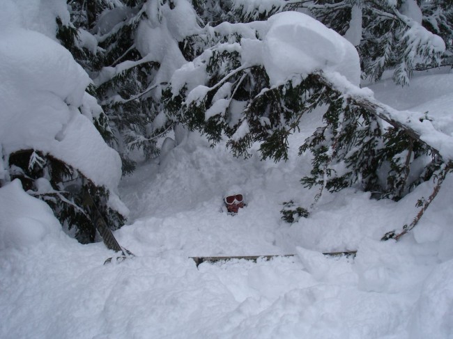 Neck deep powder in Nozawa Onsen