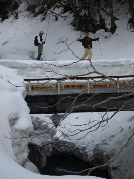 Bridge over icy water