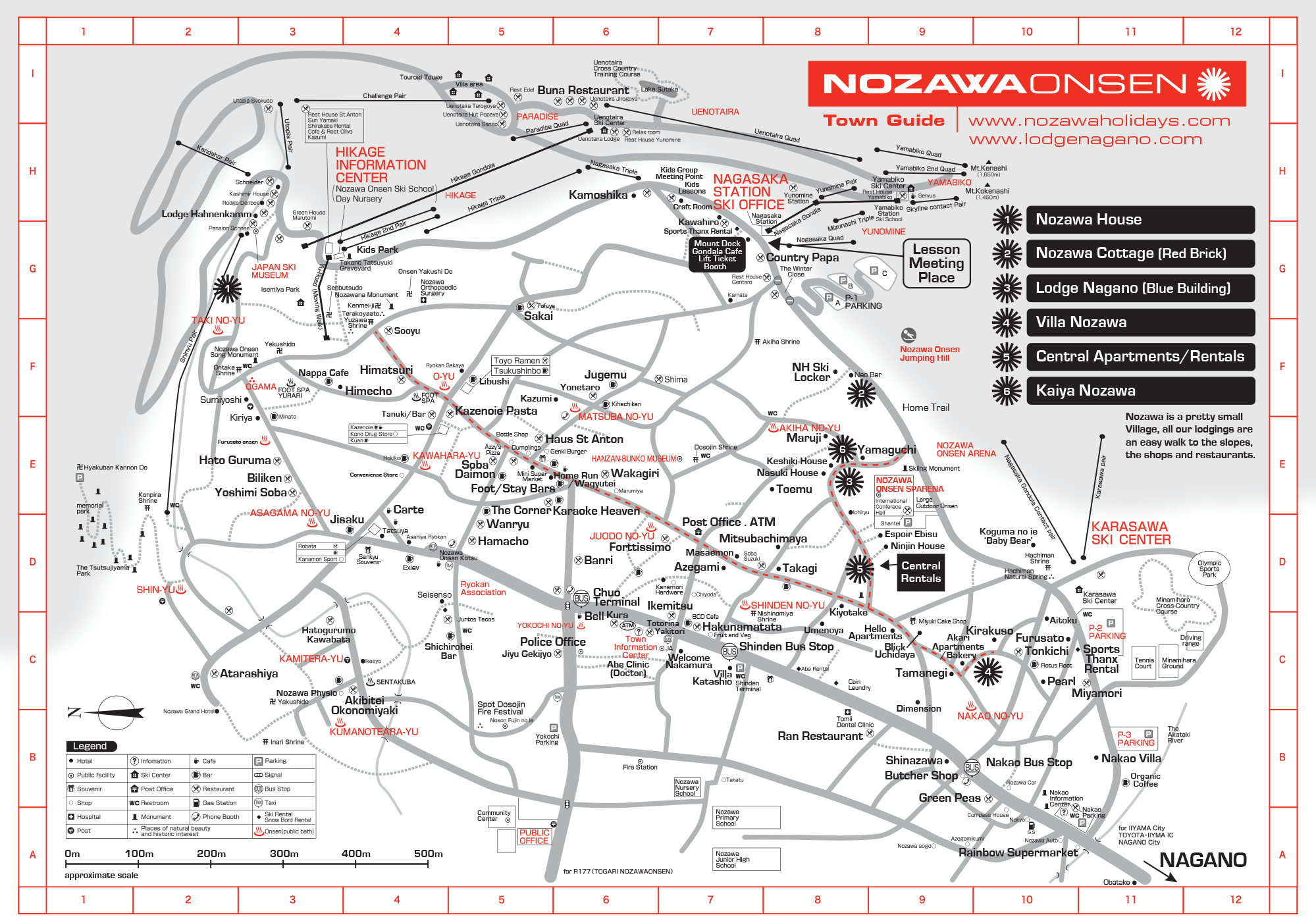 Town Map - Nozawa Holidays