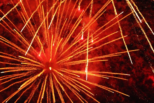 Fire festival fireworks