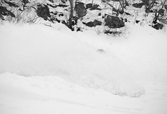 Jerry gets overhead in the deep Nozawa powder.