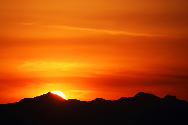 Sunset over the Japan Alps