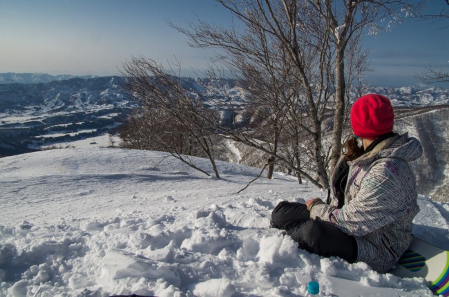 March views across the valley from Nozawa Onsen