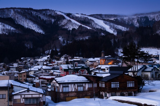 The Beautiful Nozawa Onsen at sunset last night