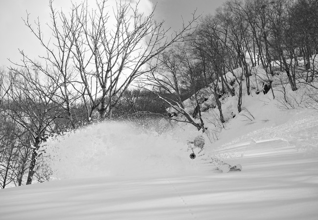 Jerry proves its still possible to get a faceshot even in wet, heavy snow.