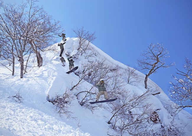 Lucas dropping what must be one of the gnarliest lines on the mountain.