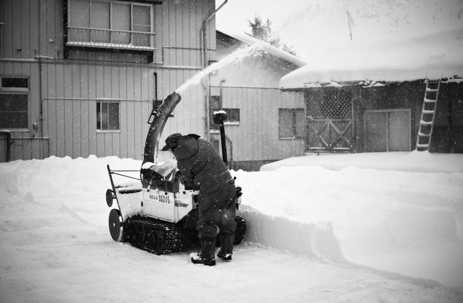 Snow clearing.
