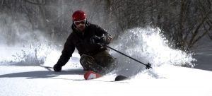 Gab on a downhill practice