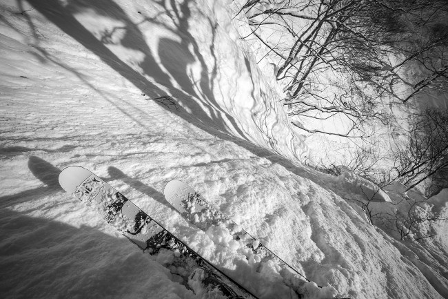 A vertigo inducing chute somewhere in Nozawa.