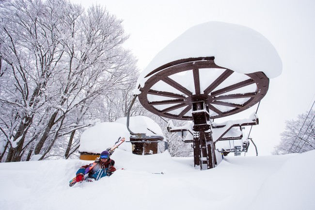 A buried lift mid mountain