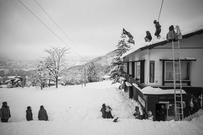 The roof leap. A seasonal initiation.