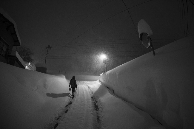 A winters night in Nozawa Onsen.