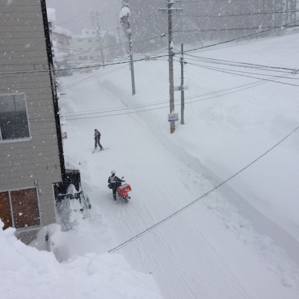 Spare a thought for the Nozawa Postie. Rain, hail or 300cm of fesh powder...