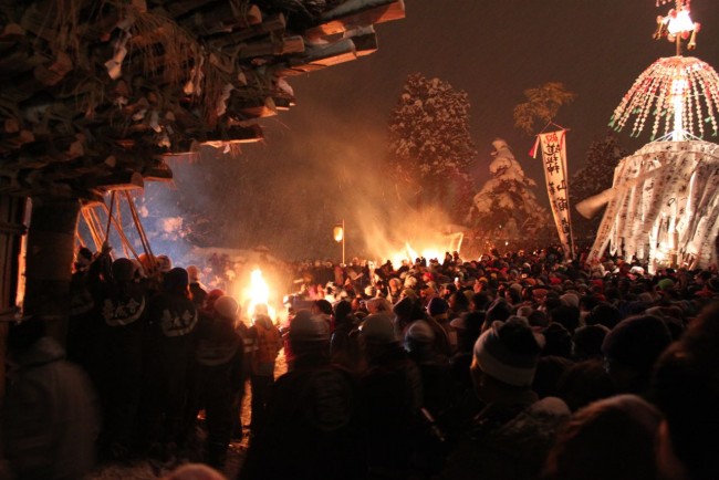 The Nozawa Onsen Fire Festival. It is an amazing night. 