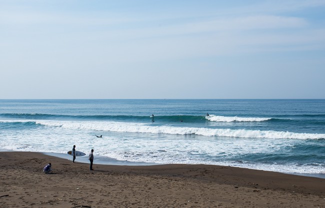 The beach not far from Nozawa. Mid season surf trip.