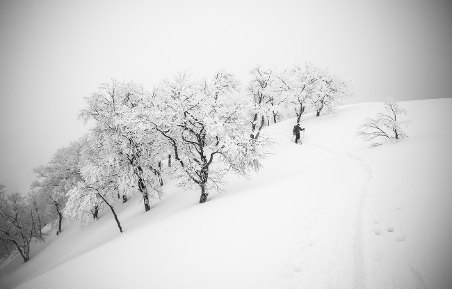 Hiking for lines.