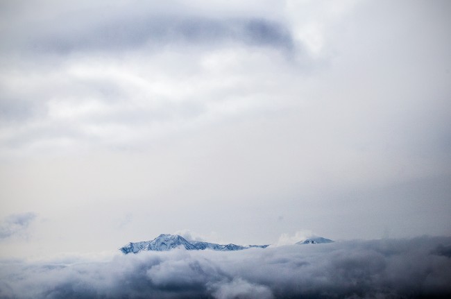 Myoko area between the clouds.