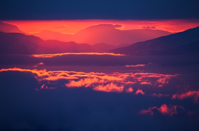 Sunset from the peak.