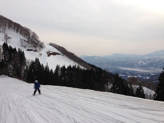 Kai enjoys his last run down the Forest trail as it closes for the season