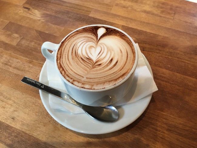 Coffee made with love at the Mt Dock Gondola Cafe 