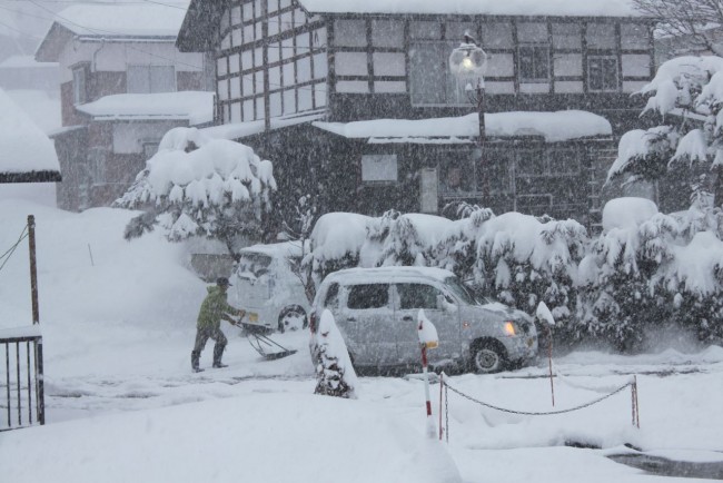 Has been dumping all night in Nozawa and still going hard! 