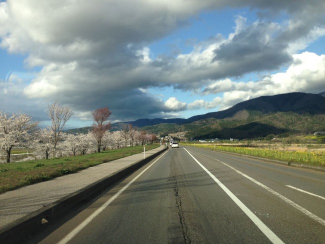 The road between Iiyama and Nozawa always spectacular at this time of year. 