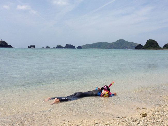 After a long cold winter in Nozawa nothing better than putting the snorkel to good use in the tropics of Okinawa