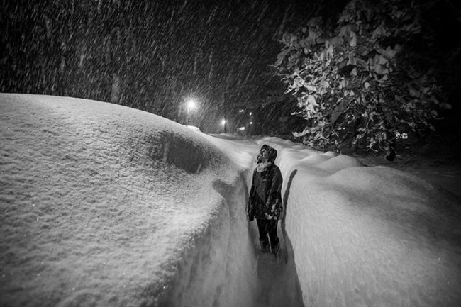 Mid December 2014 in Nozawa Onsen. Just outside the Nozawa Holidays Ski Locker.