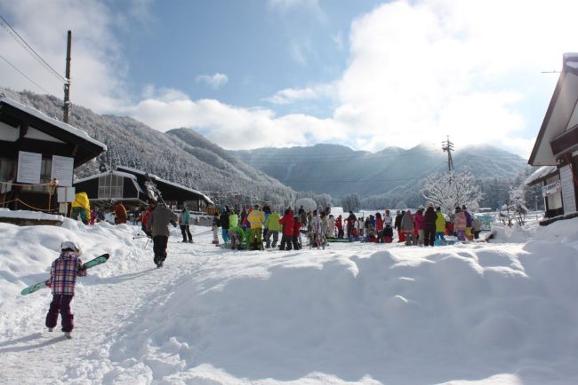 Karasawa slopes and lifts located just above Furusato Lodge