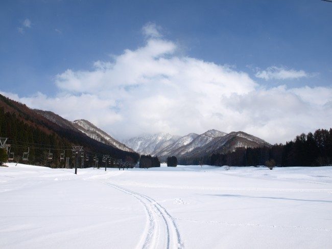 Empty slopes single tracks Nozawa