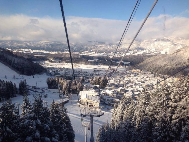 View of Nozawa Onsen Village from the Nagasaka Gondola