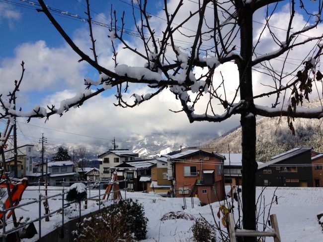 Snow Fall Overnight Nozawa