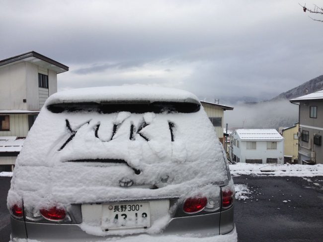 Snow Fall Overnight Nozawa