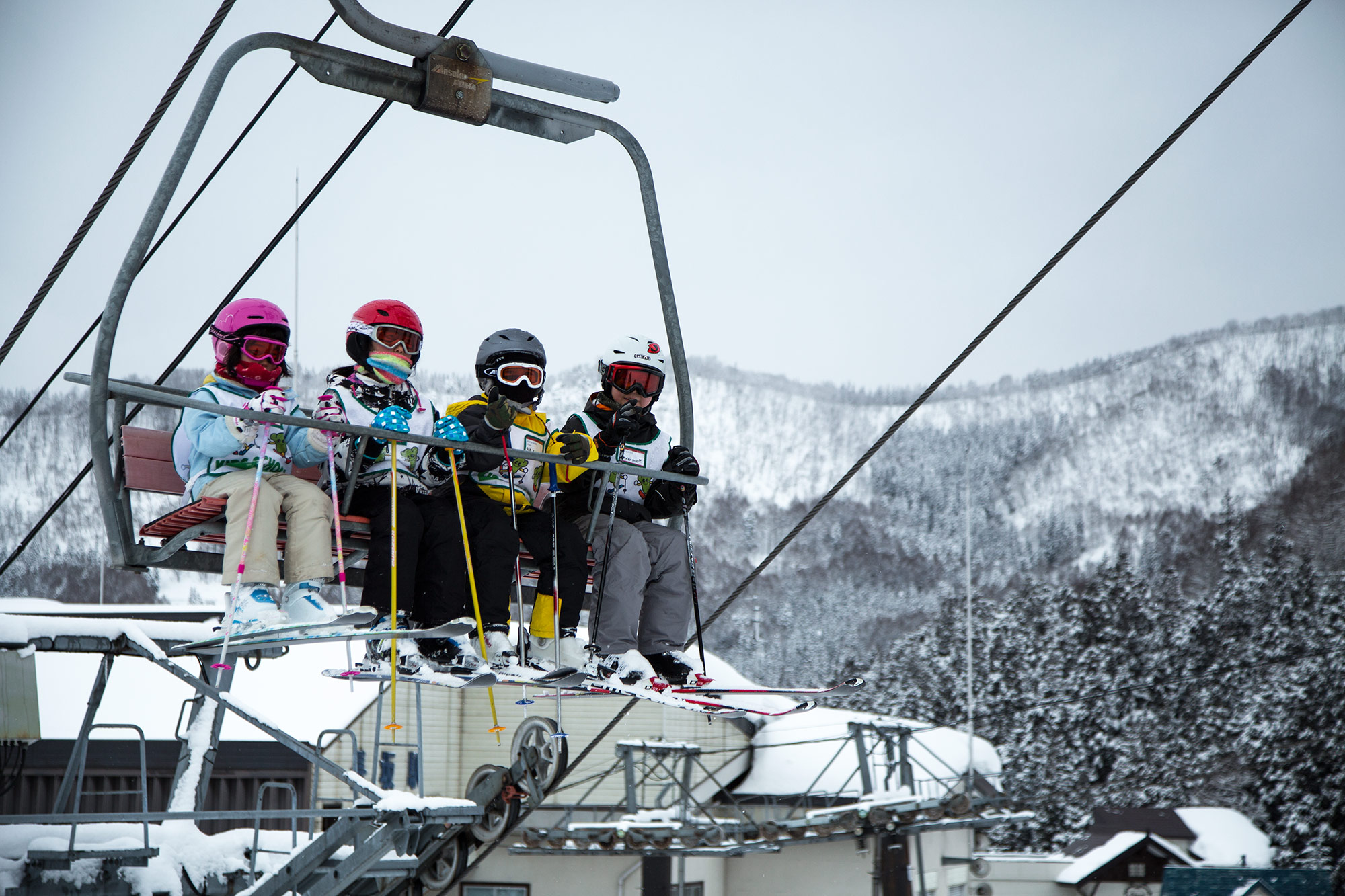 Kids Skiing Nozawa Onsen Japan