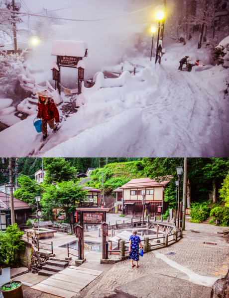 Nozawa Onsen Summer v Winter