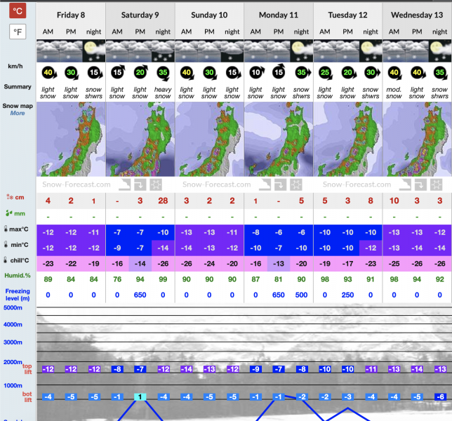 Nozawa Onsen Snow Report 8th February 2019