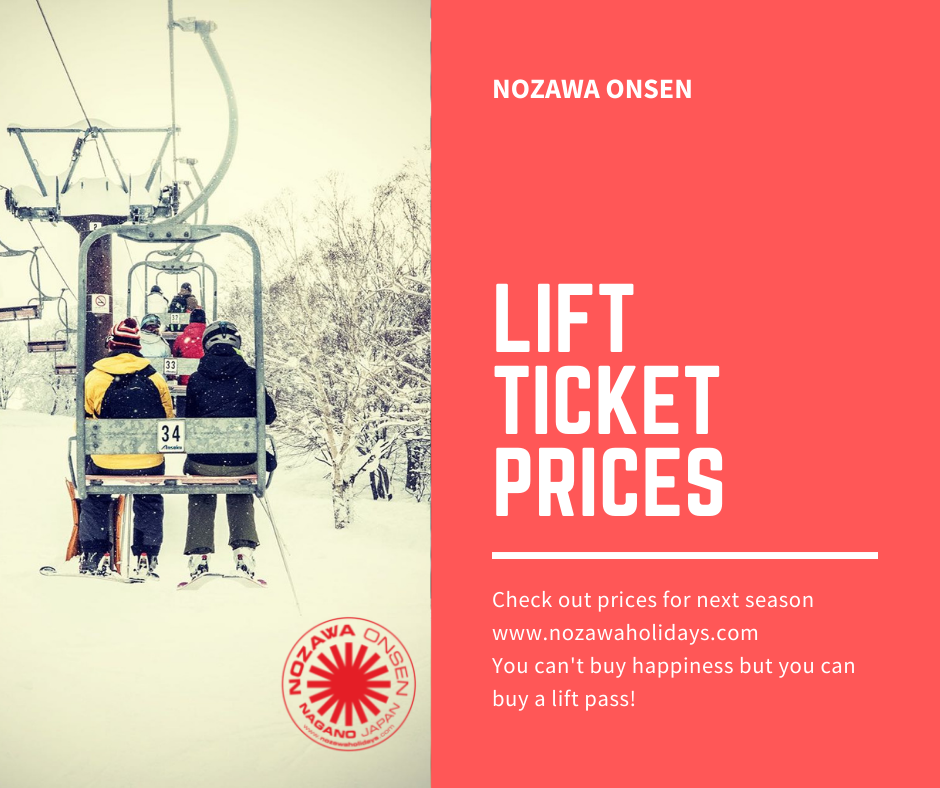 Lift Pass Prices Nozawa Japan