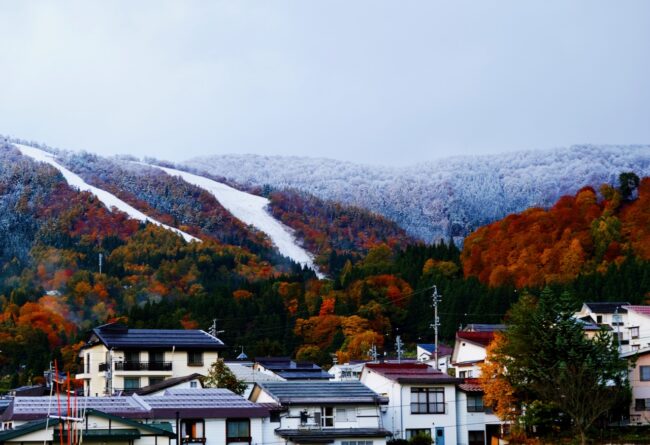 First Snow Nozawa Village 