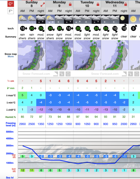 Early Snow Nozawa Japan