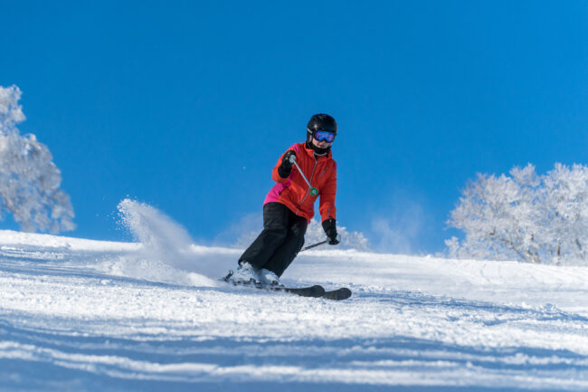 Women Skiing Nozawa Japan