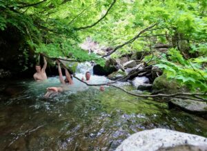 Swimming Nozawa Onsen Japan
