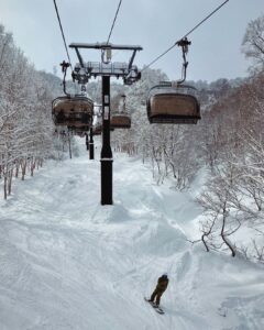 Perfect snow conditions on the slopes