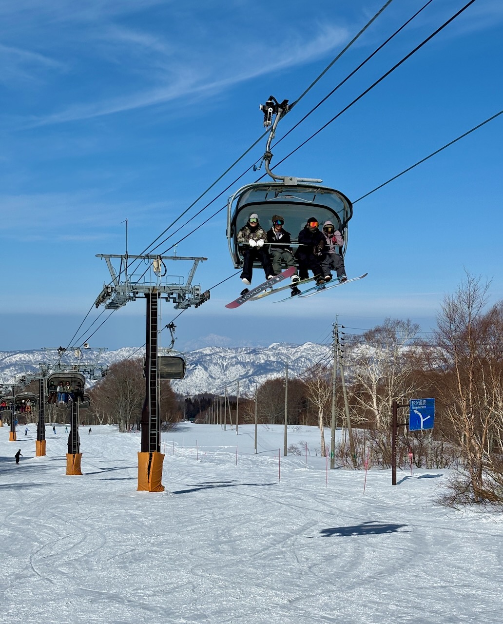 Nozawa Onsen bathing in the sunshine in the last couple of days with many people enjoying their winter holidays on the slopes
