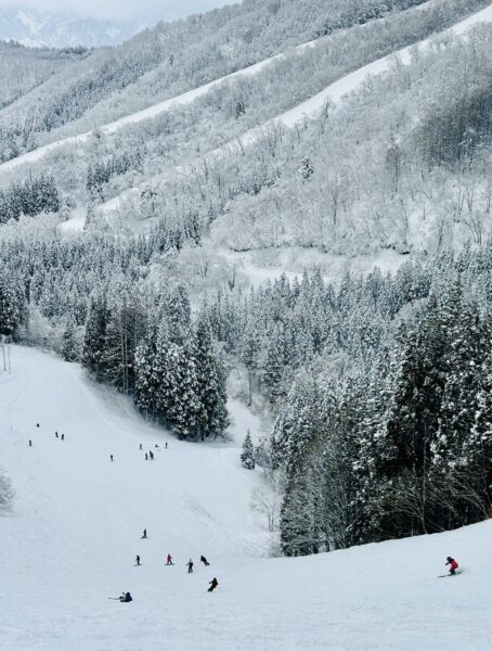 Perfectly layered slopes of Mt. Kenashi with beautiful views from the top