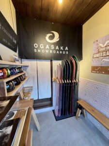 Ogasaka Snowboards for sale at Shizenya Cafe