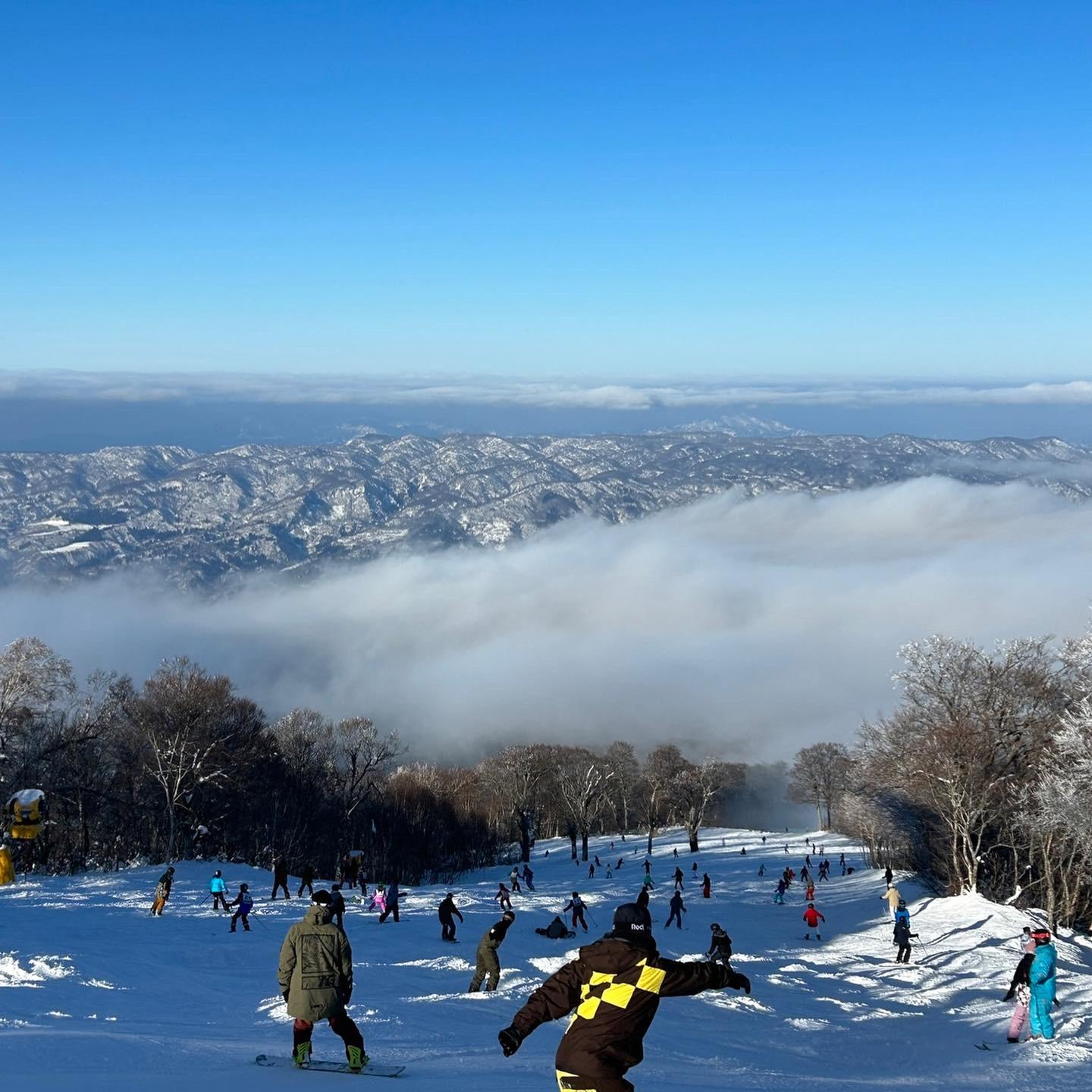 nozawa ski resort looking down 