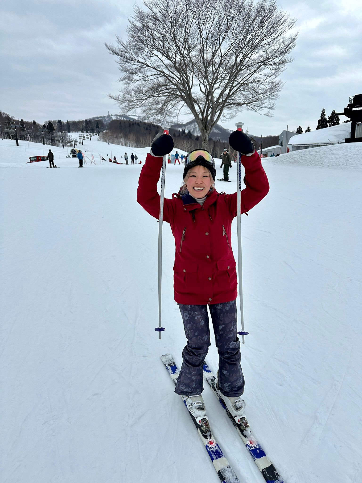 Ayami San skiing 